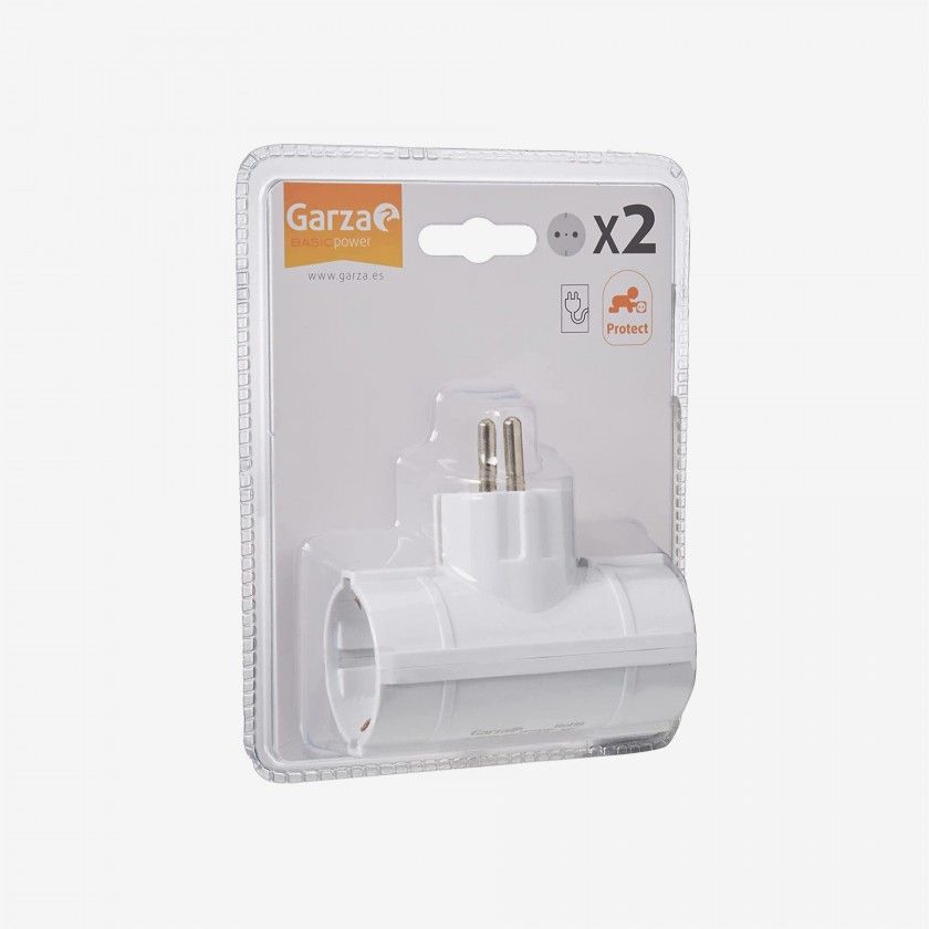Adaptador 2 Tomadas Laterais 4X9cm Adaptador 2 Tomadas Laterais 4X9cm