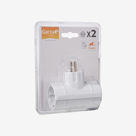 Adaptador 2 Tomadas Laterais 4X9cm - Image product