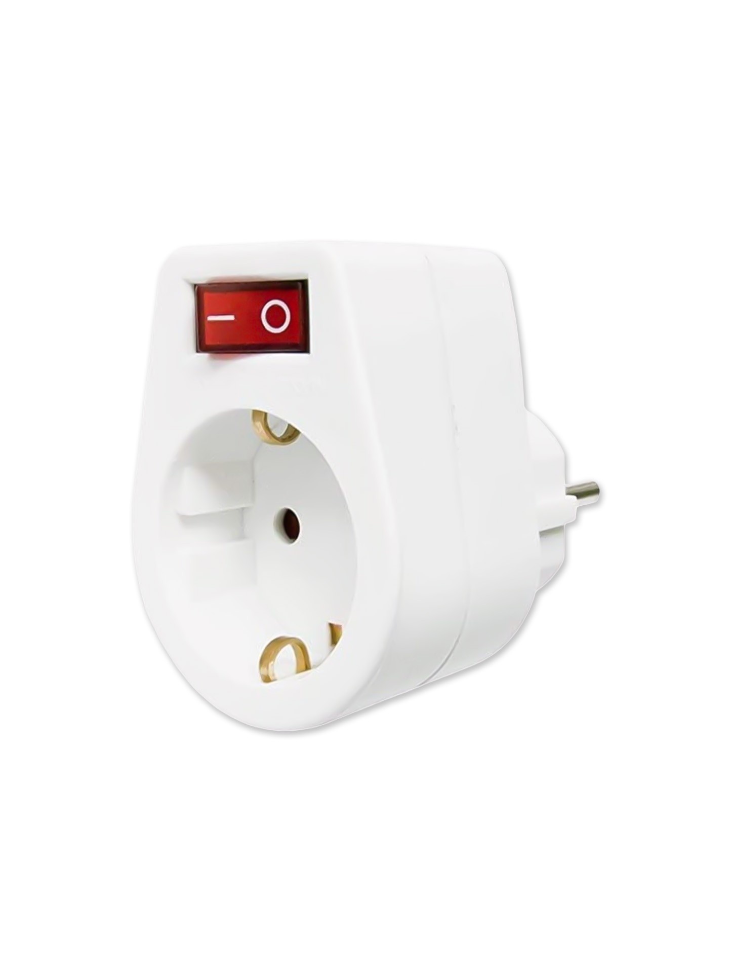 Adaptador 1 Tomada Frontal com Interruptor