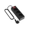 Extens�o Fio com Interruptor 3 Tomadas Preto 1.4mX1.5mm