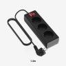 Extens�o Fio com Interruptor 3 Tomadas Preto 1.4mX1.5mm