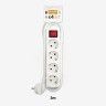 Extensão Fio com Interruptor 4 Tomadas Branco 3mX1.5mm Extensão Fio com Interruptor 4 Tomadas Branco 3mX1.5mm