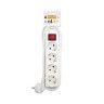 Extensão Fio com Interruptor 4 Tomadas Branco 3mX1.5mm Extensão Fio com Interruptor 4 Tomadas Branco 3mX1.5mm
