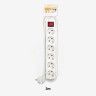 Extensão Fio com Interruptor 6 Tomadas Branco 3mX1.5mm Extensão Fio com Interruptor 6 Tomadas Branco 3mX1.5mm
