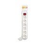 Extensão Fio com Interruptor 6 Tomadas Branco 3mX1.5mm Extensão Fio com Interruptor 6 Tomadas Branco 3mX1.5mm