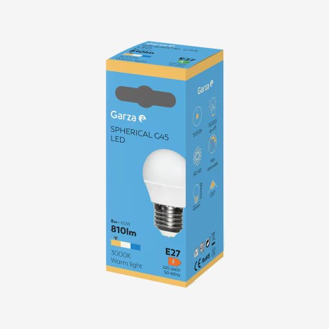 Lâmpada Led Esférica E27 810Lm 30K Luz Quente - Image product