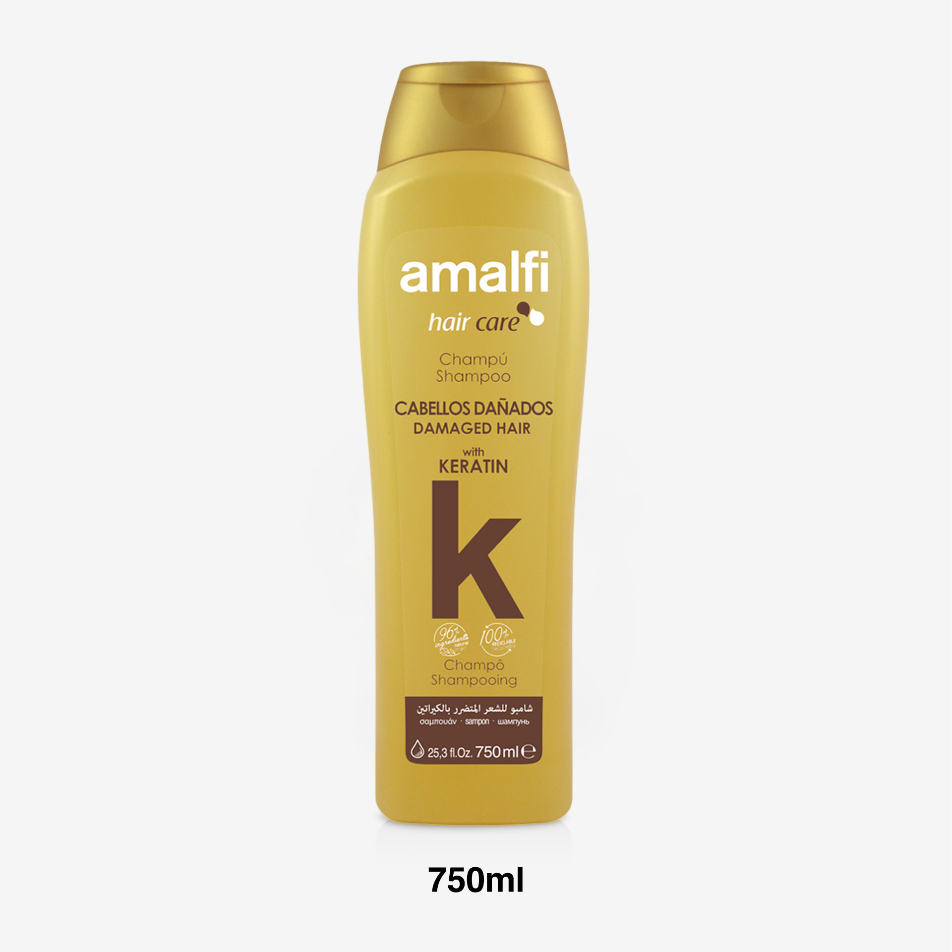 Champô Amalfi Keratina Cabelo Danificado 750ml