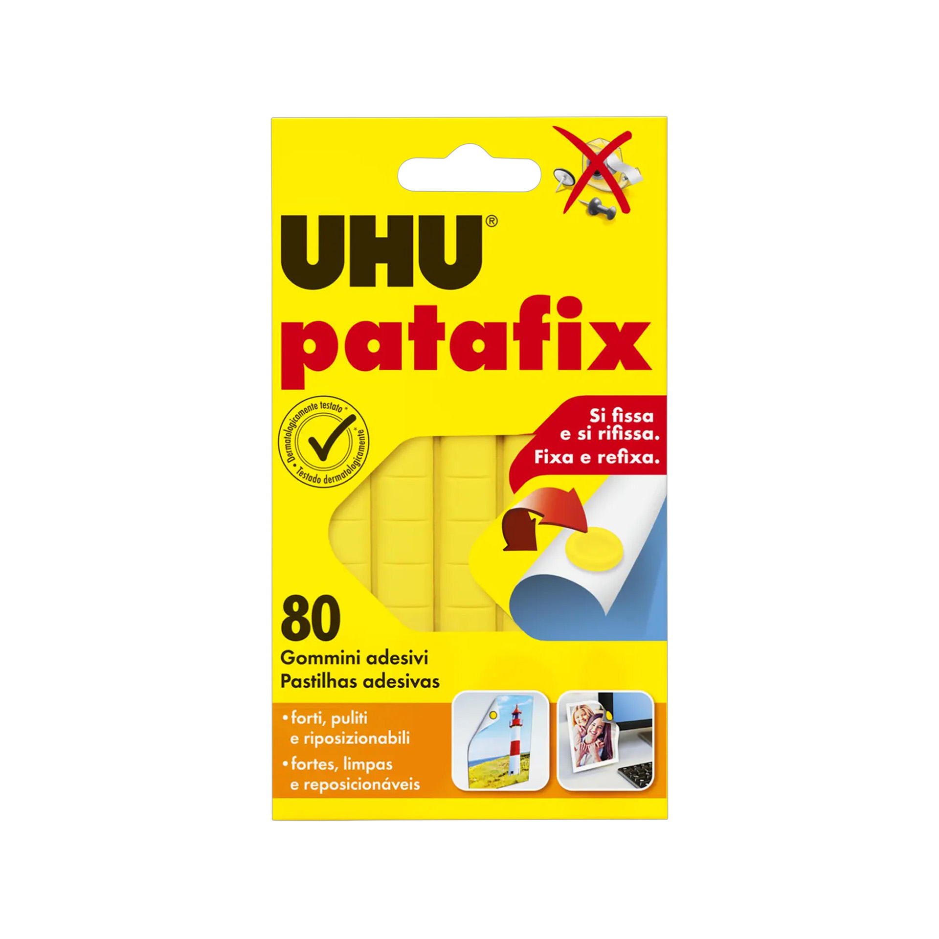 Pastilhas Adesivas Uhu Patafix 80 Unidades