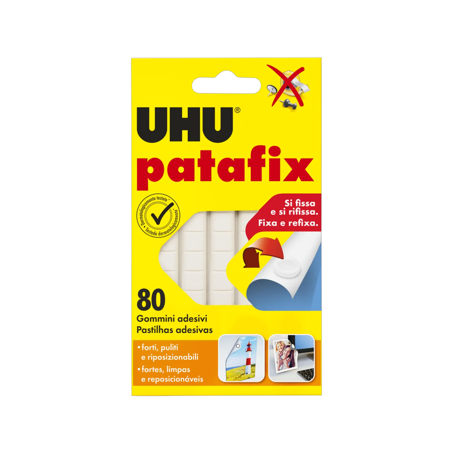 Pastilhas Adesivas Uhu Patafix 80 Unidades