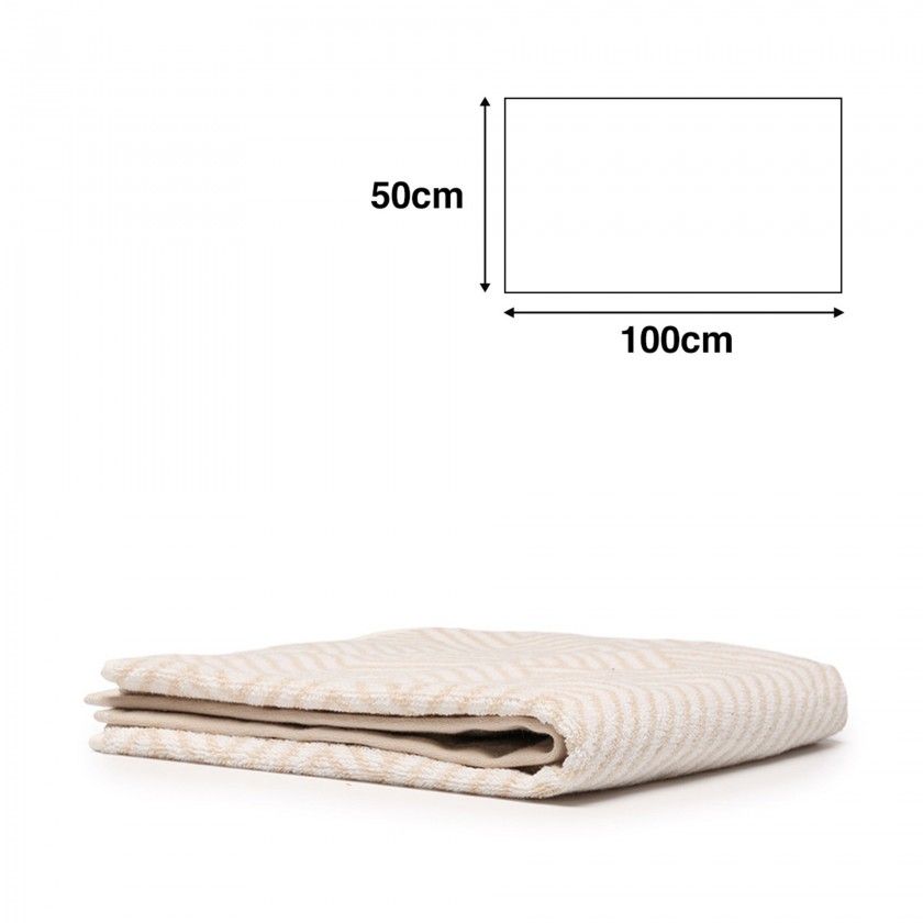 Toalha de banho Vibra Bege 50X100cm Toalha de banho Vibra Bege 50X100cm