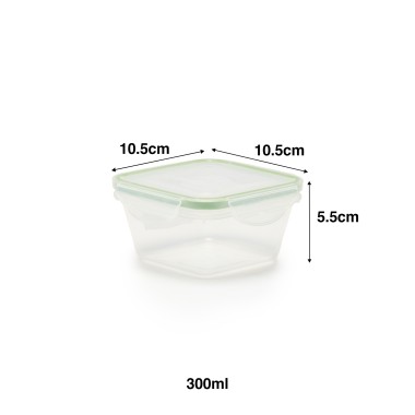 Caixa Hermética Vomboss Plástico Quadrada 300ml