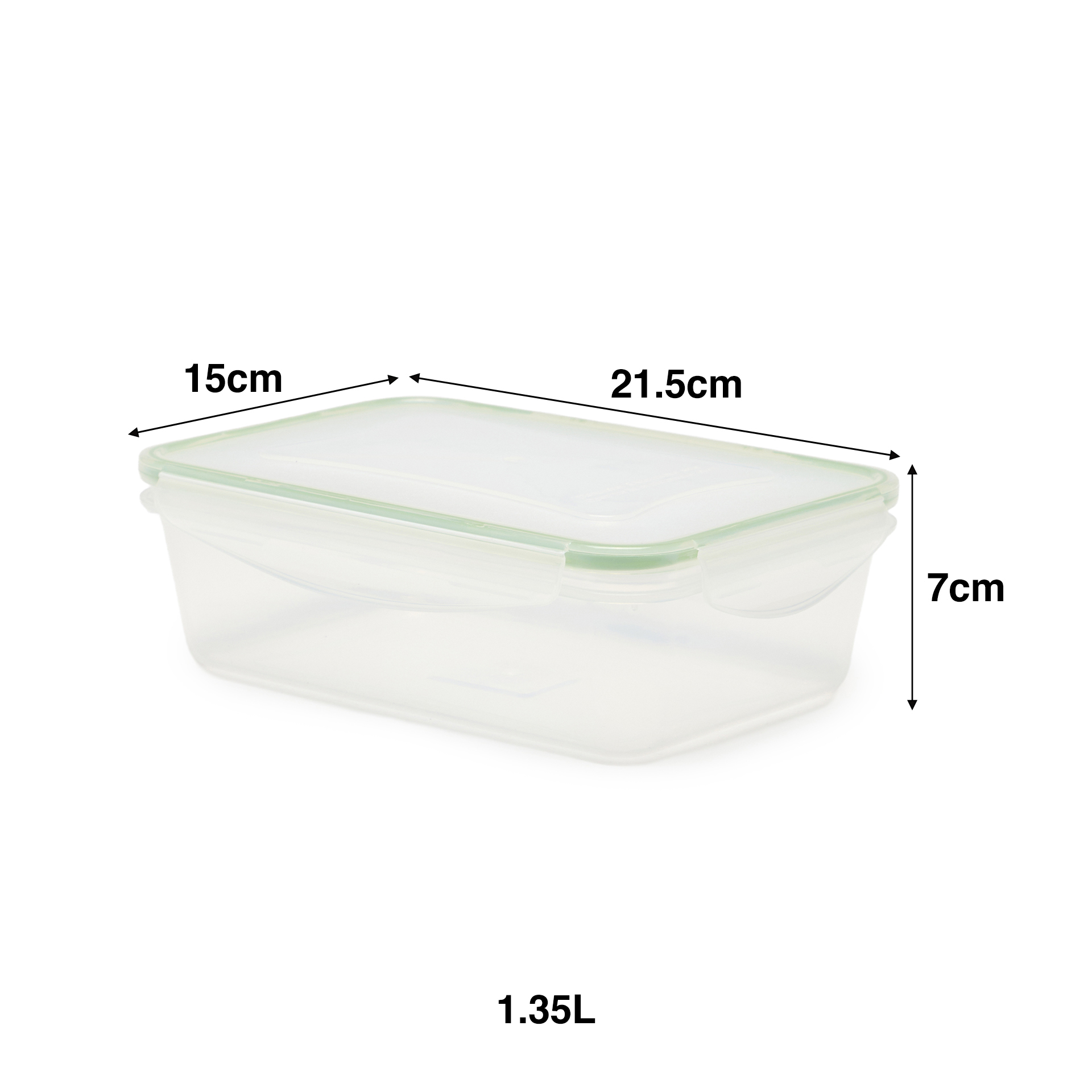 Caixa Hermética Vomboss Plástico Retangular 1350ml