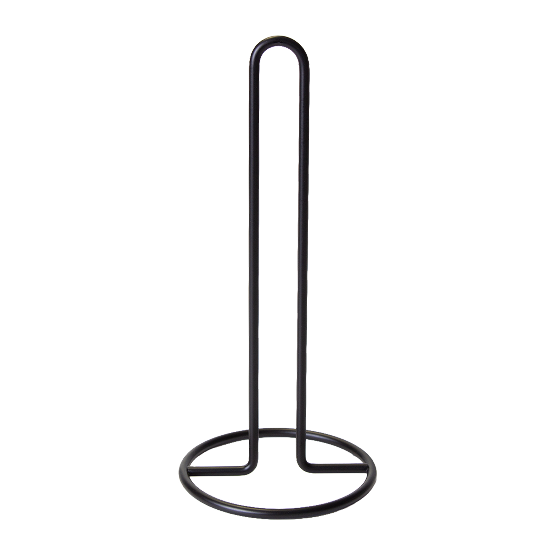 Porta Rolo Cozinha Metal Preto 14X31.5cm
