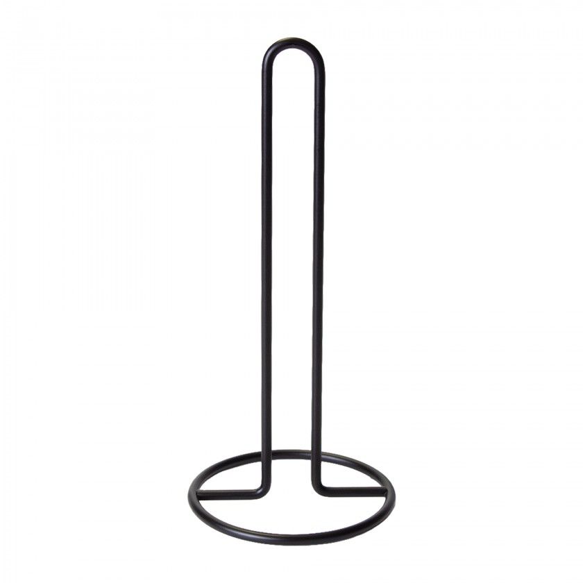 Porta Rolo Cozinha Metal Preto 14X31.5cm Porta Rolo Cozinha Metal Preto 14X31.5cm