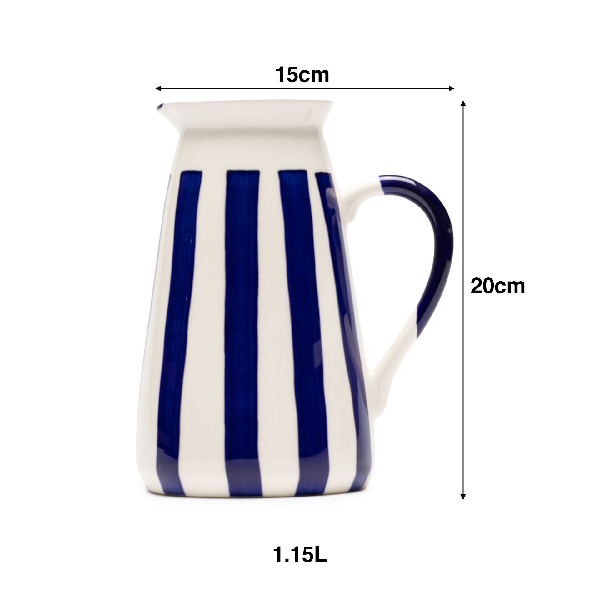 Jarra Direita Riscas Azul
