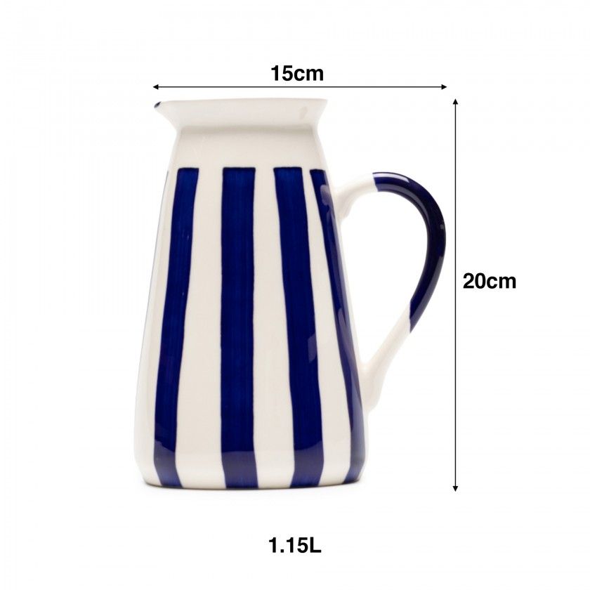 Jarra Direita Riscas Azul