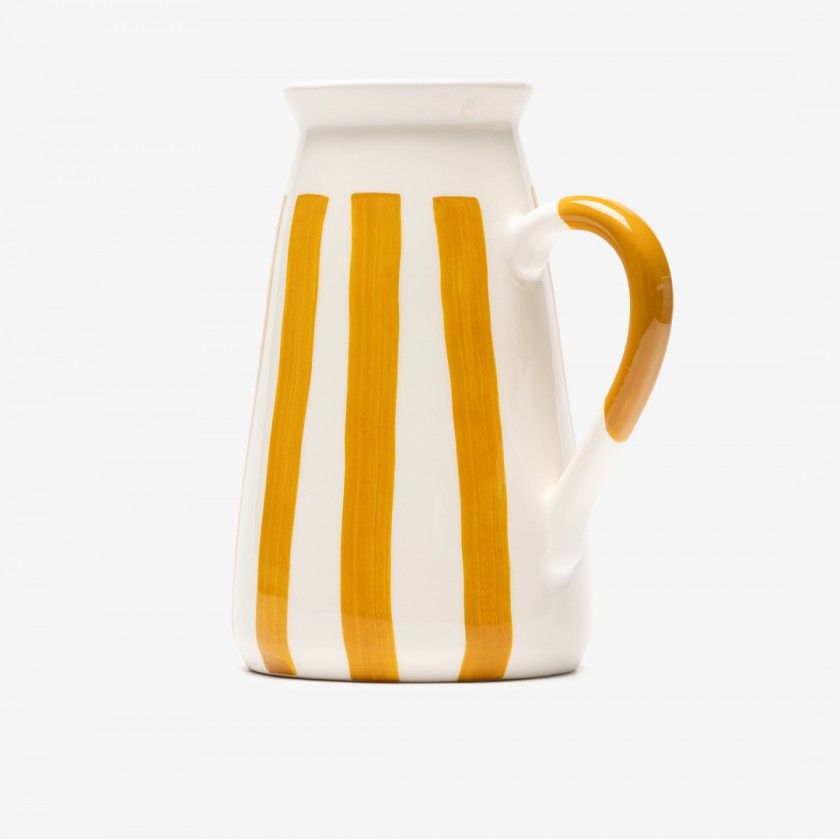 Jarra Direita Riscas Amarelo Jarra Direita Riscas Amarelo