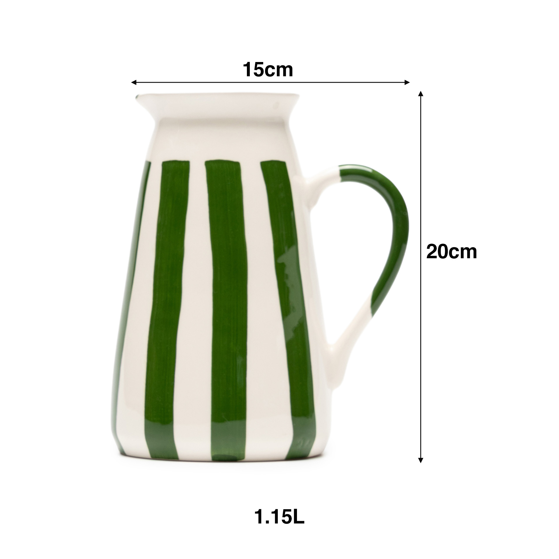 Jarra Direita Riscas Verde