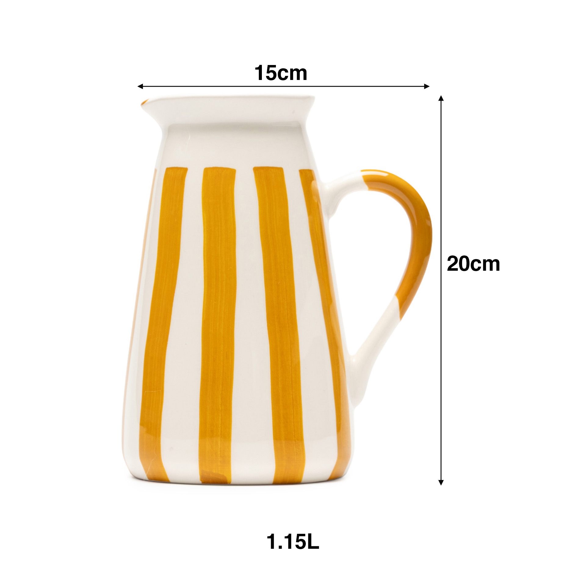 Jarra Direita Riscas Amarelo