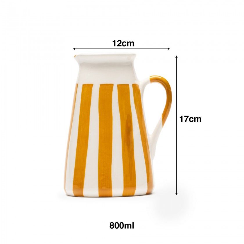 Jarra Direita Riscas Amarelo Jarra Direita Riscas Amarelo