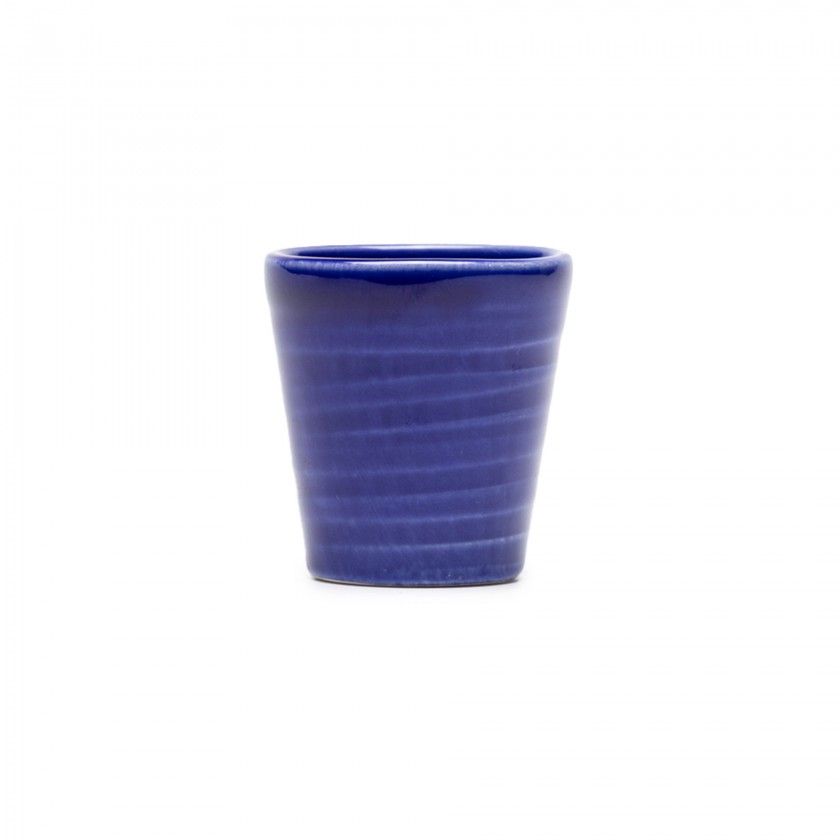 Copo Cafe Riscas Azul Escuro 5.5cm Copo Cafe Riscas Azul Escuro 5.5cm