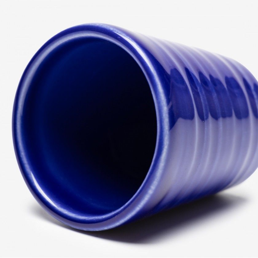 Copo Cafe Riscas Azul Escuro 5.5cm Copo Cafe Riscas Azul Escuro 5.5cm