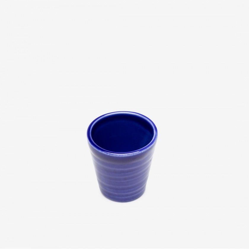 Copo Cafe Riscas Azul Escuro 5.5cm Copo Cafe Riscas Azul Escuro 5.5cm