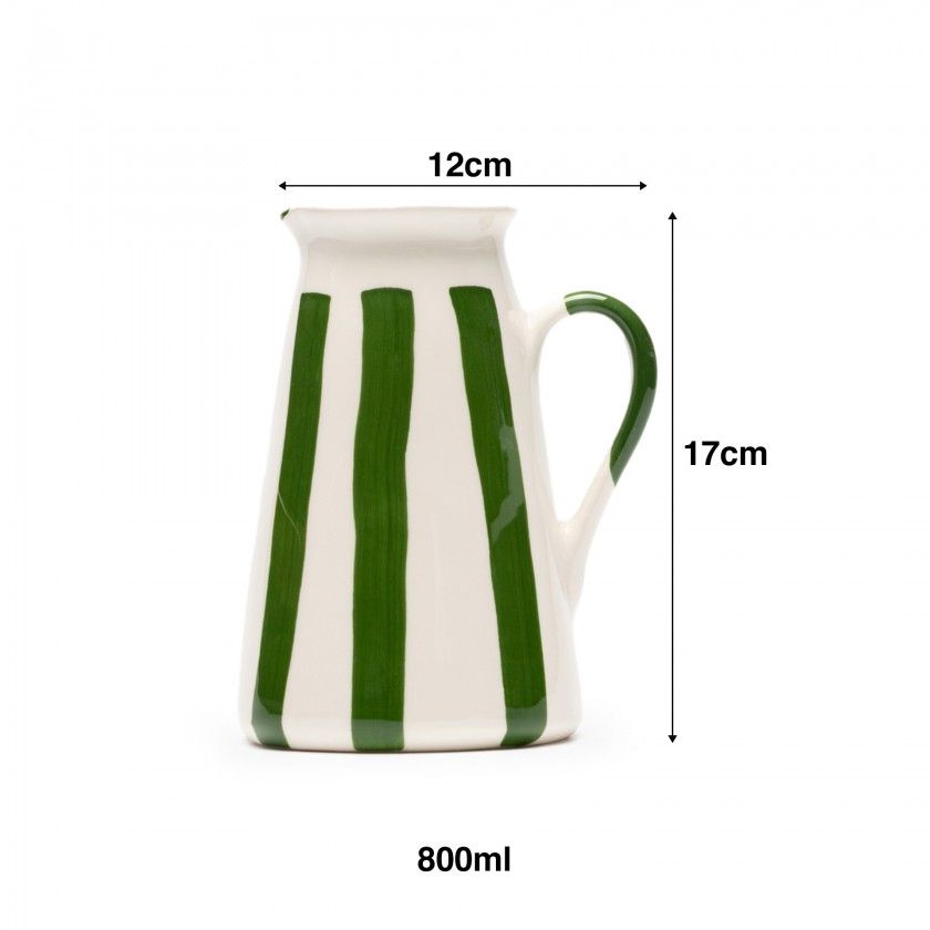 Jarra Direita Riscas Verde Jarra Direita Riscas Verde