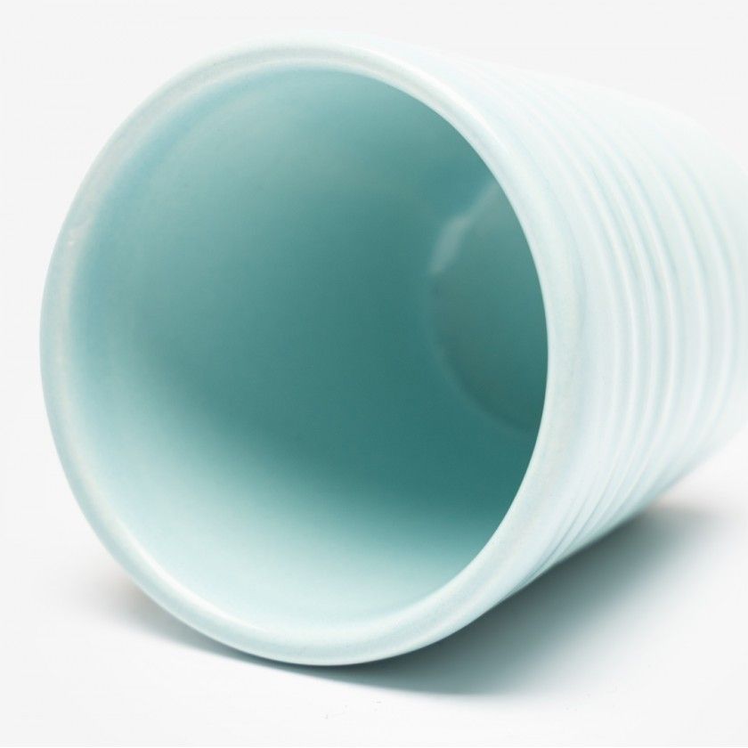 Copo Café Riscas Azul Pastel 5.5cm Copo Café Riscas Azul Pastel 5.5cm