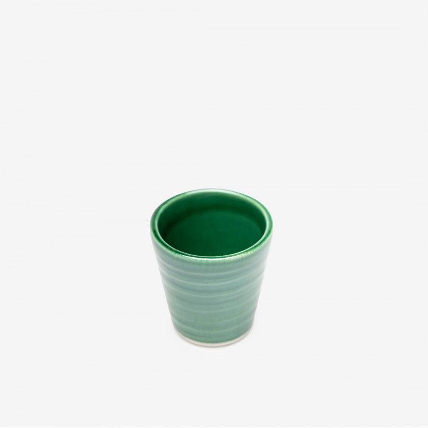 Copo Café Riscas Verde 5.5cm Copo Café Riscas Verde 5.5cm