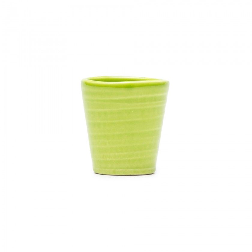 Copo Cafe Riscas Verde Alface 5.5cm Copo Cafe Riscas Verde Alface 5.5cm
