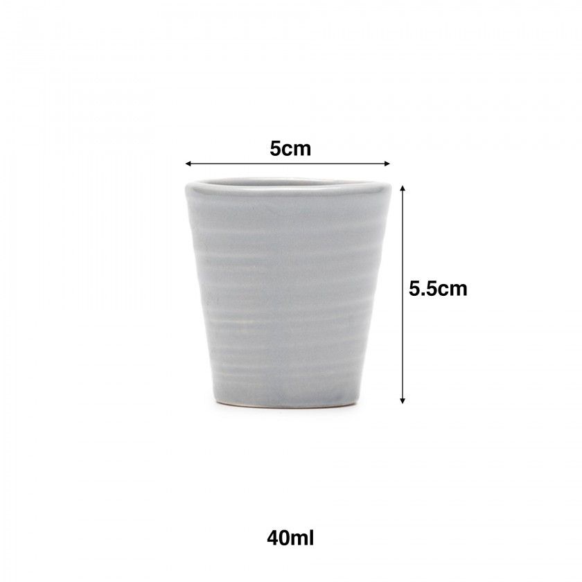 Copo Cafe Riscas Cinza 5.5cm Copo Cafe Riscas Cinza 5.5cm