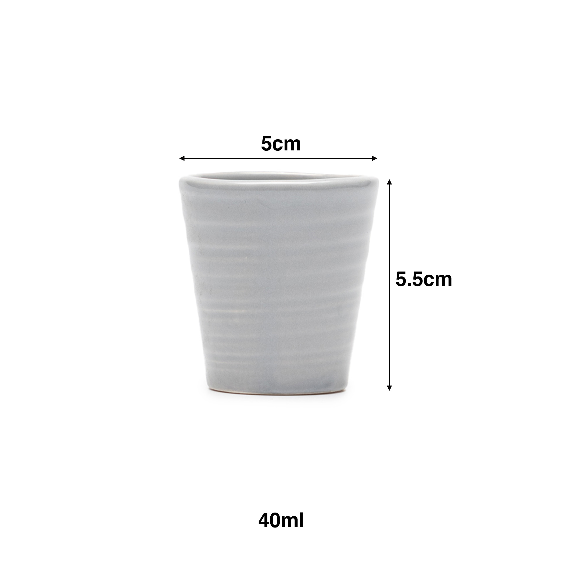 Copo Cafe Riscas Cinza 5.5cm