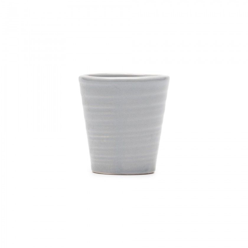 Copo Cafe Riscas Cinza 5.5cm Copo Cafe Riscas Cinza 5.5cm