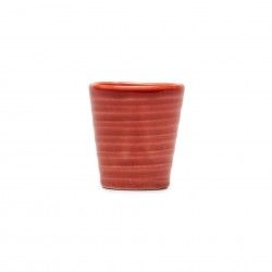 Copo Cafe Riscas Salmao 5.5cm
