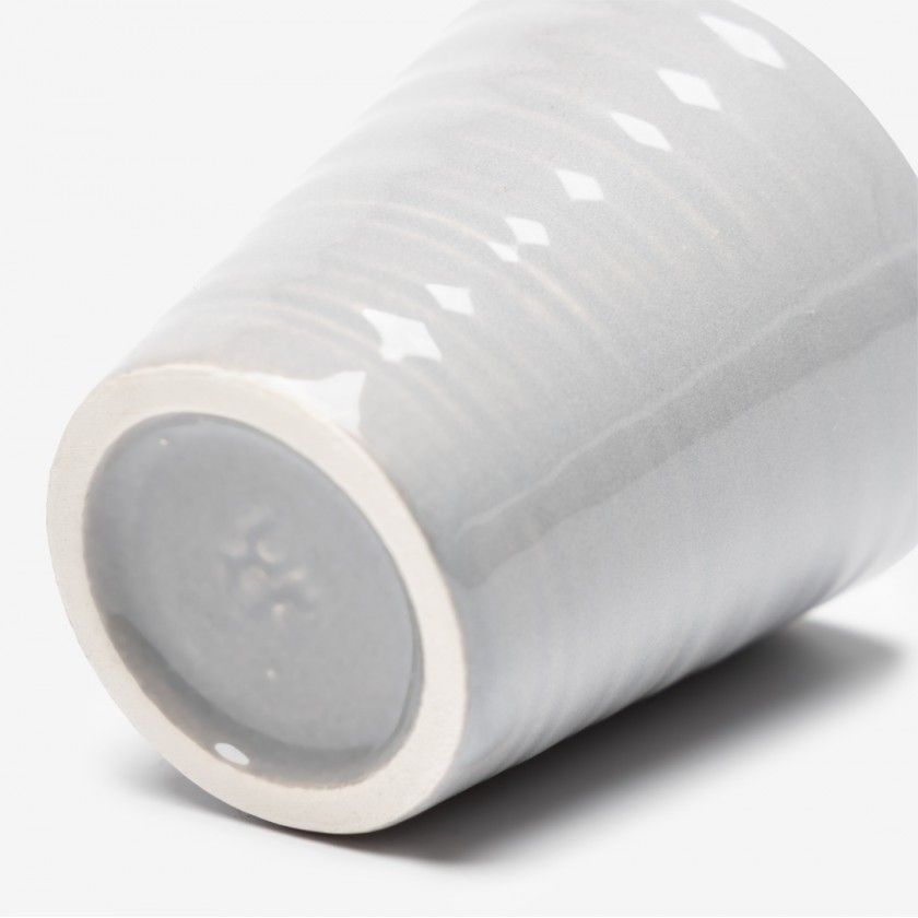 Copo Cafe Riscas Cinza 5.5cm Copo Cafe Riscas Cinza 5.5cm