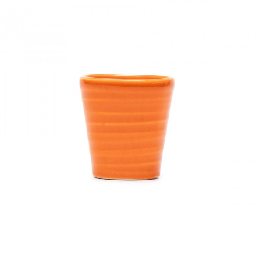 Copo Café Riscas Laranja 5.5cm Copo Café Riscas Laranja 5.5cm