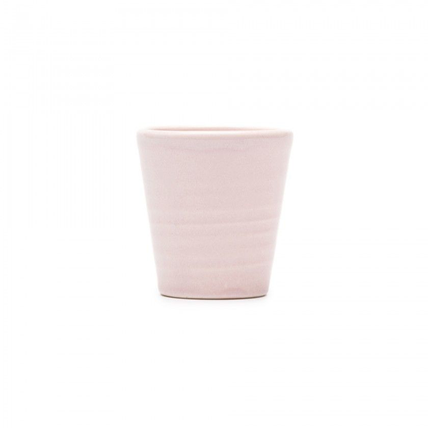 Copo Cafe Riscas Rosa Pastel 5.5cm Copo Cafe Riscas Rosa Pastel 5.5cm