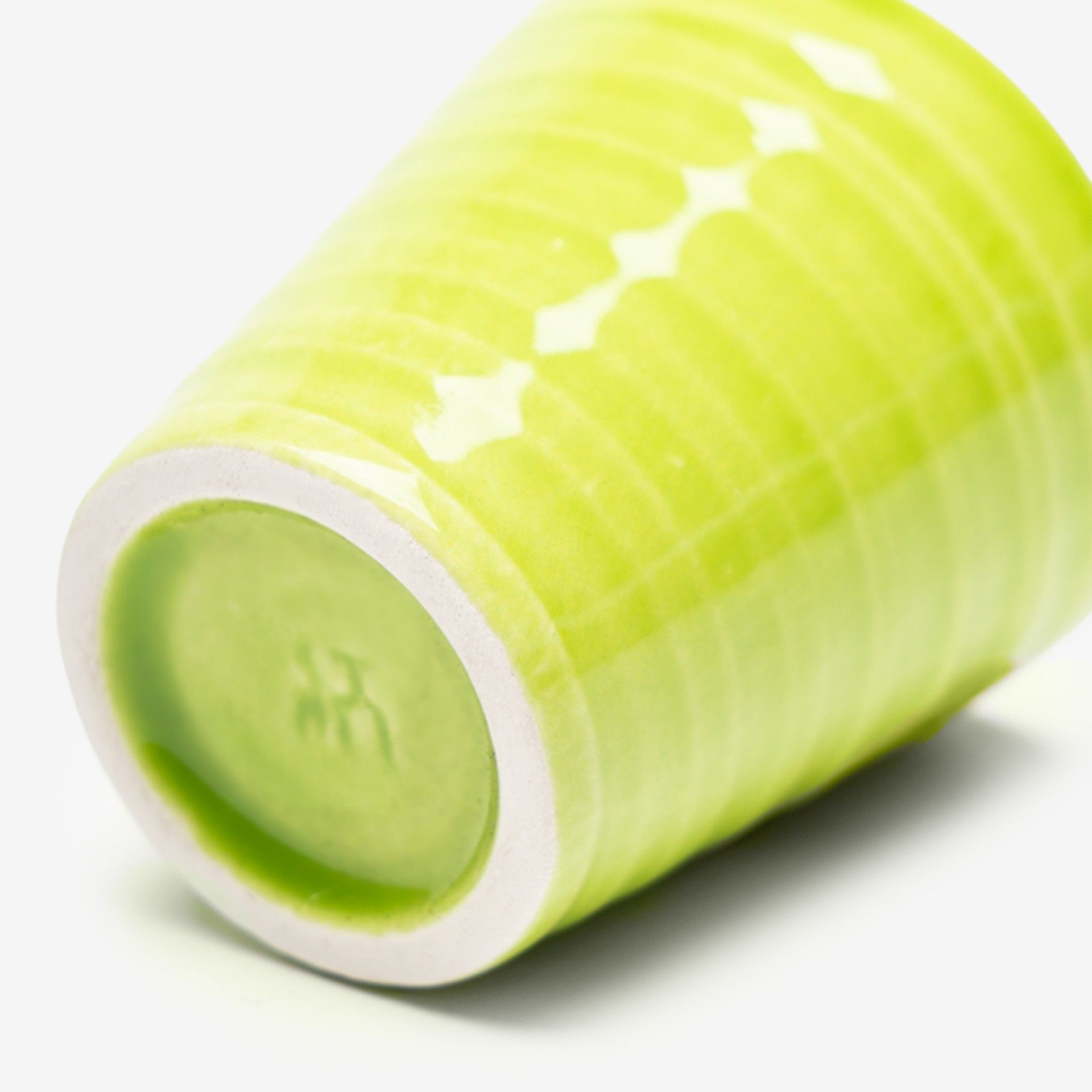 Copo Cafe Riscas Verde Alface 5.5cm