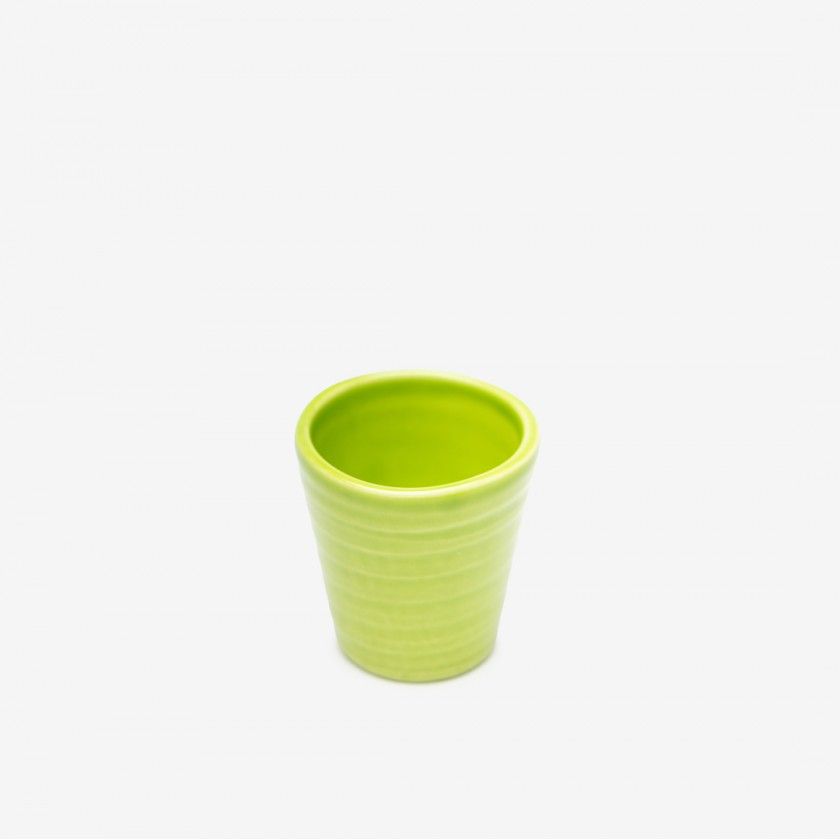 Copo Cafe Riscas Verde Alface 5.5cm Copo Cafe Riscas Verde Alface 5.5cm