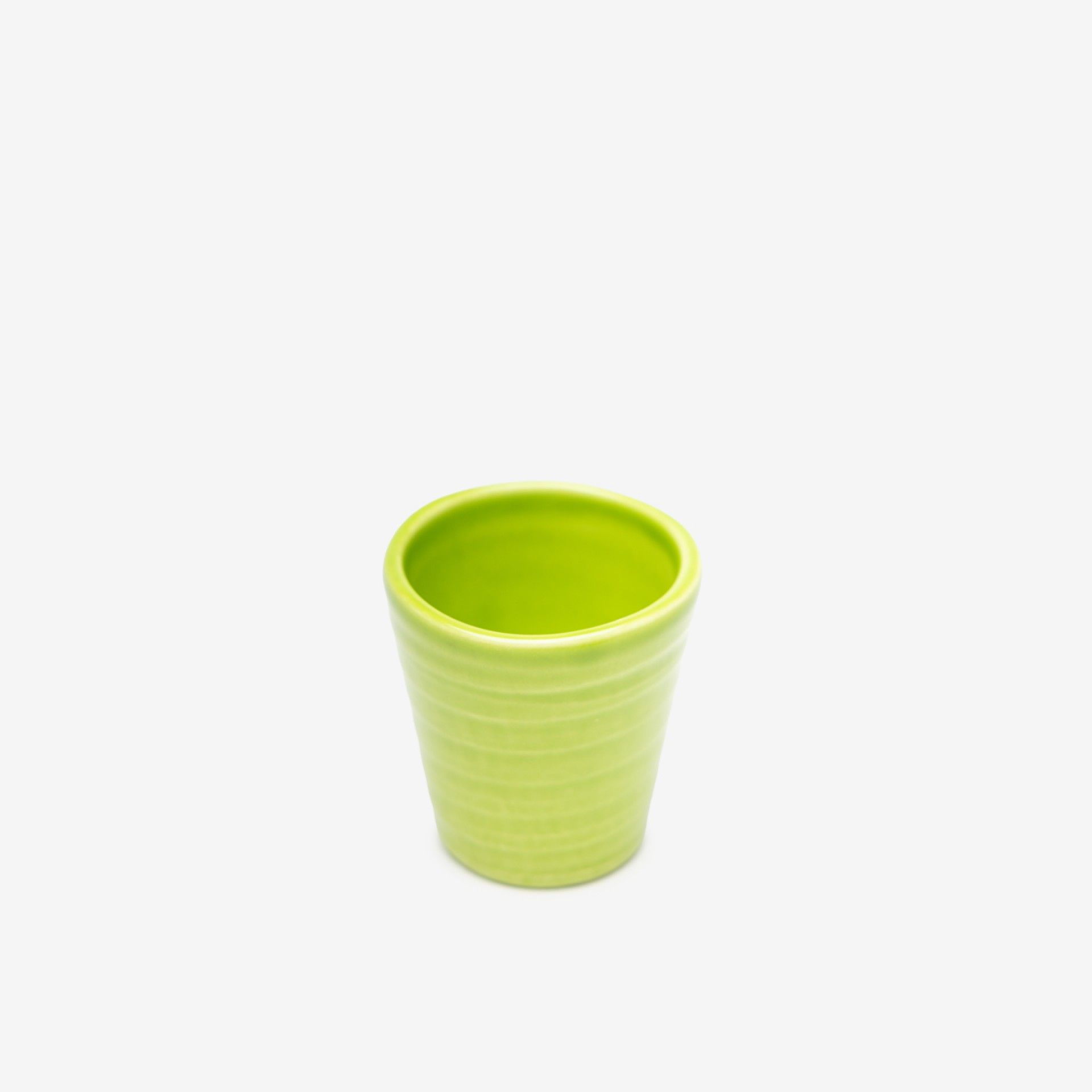Copo Cafe Riscas Verde Alface 5.5cm