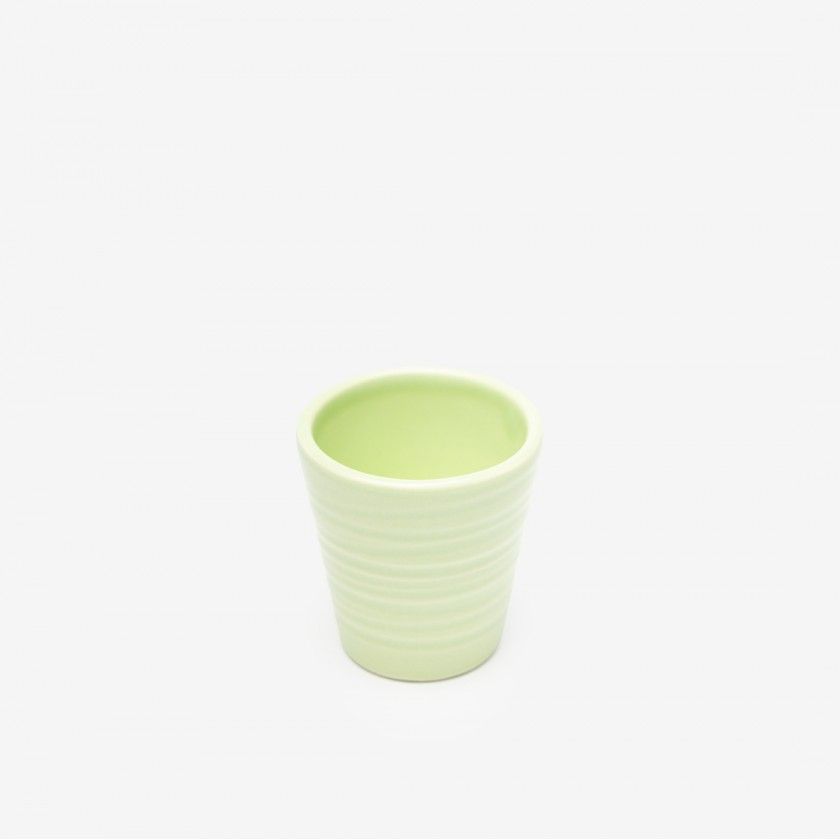 Copo Café Riscas Verde Pastel 5.5cm Copo Café Riscas Verde Pastel 5.5cm
