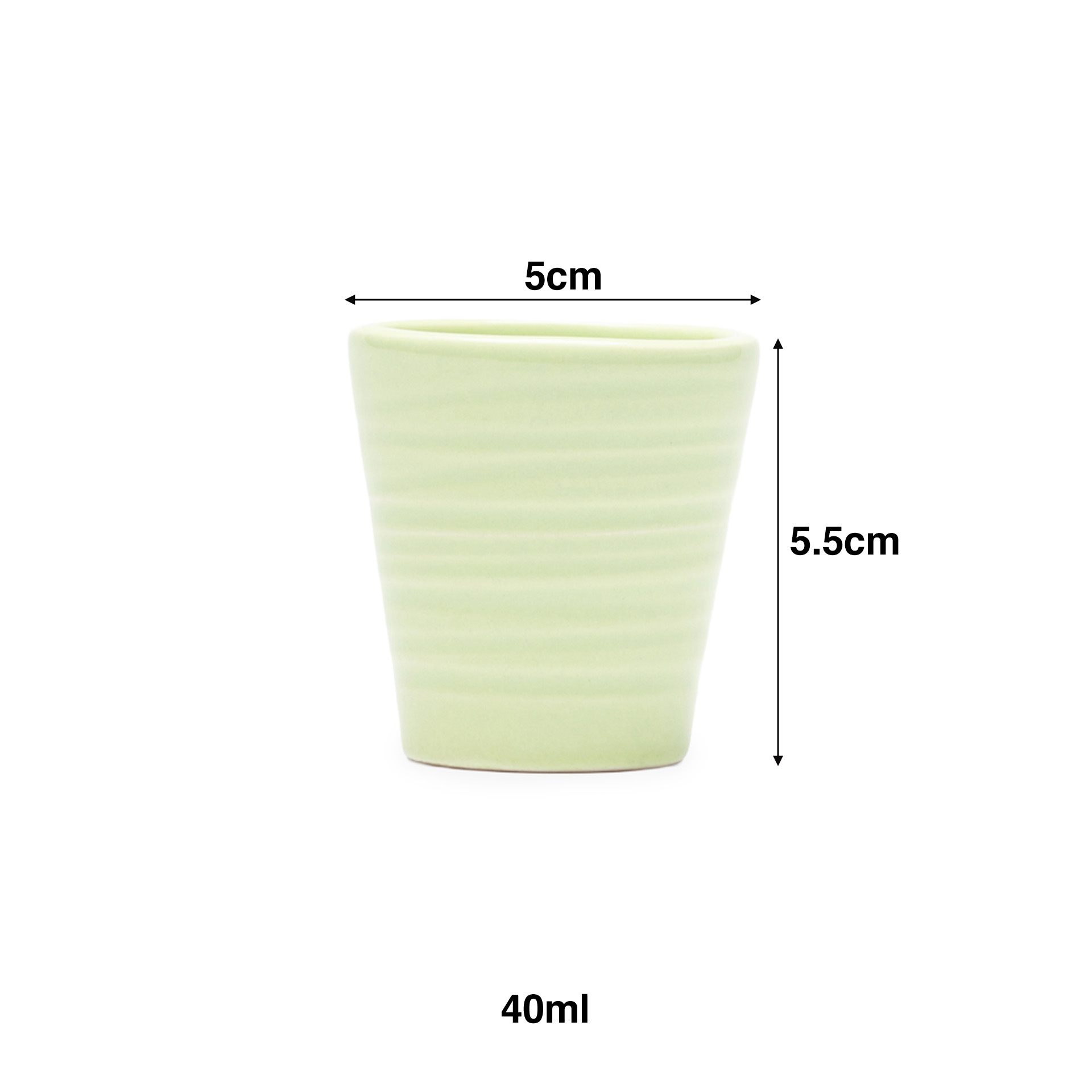 Copo Café Riscas Verde Pastel 5.5cm