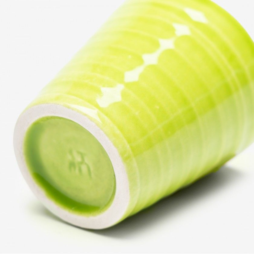 Copo Cafe Riscas Verde Alface 5.5cm Copo Cafe Riscas Verde Alface 5.5cm