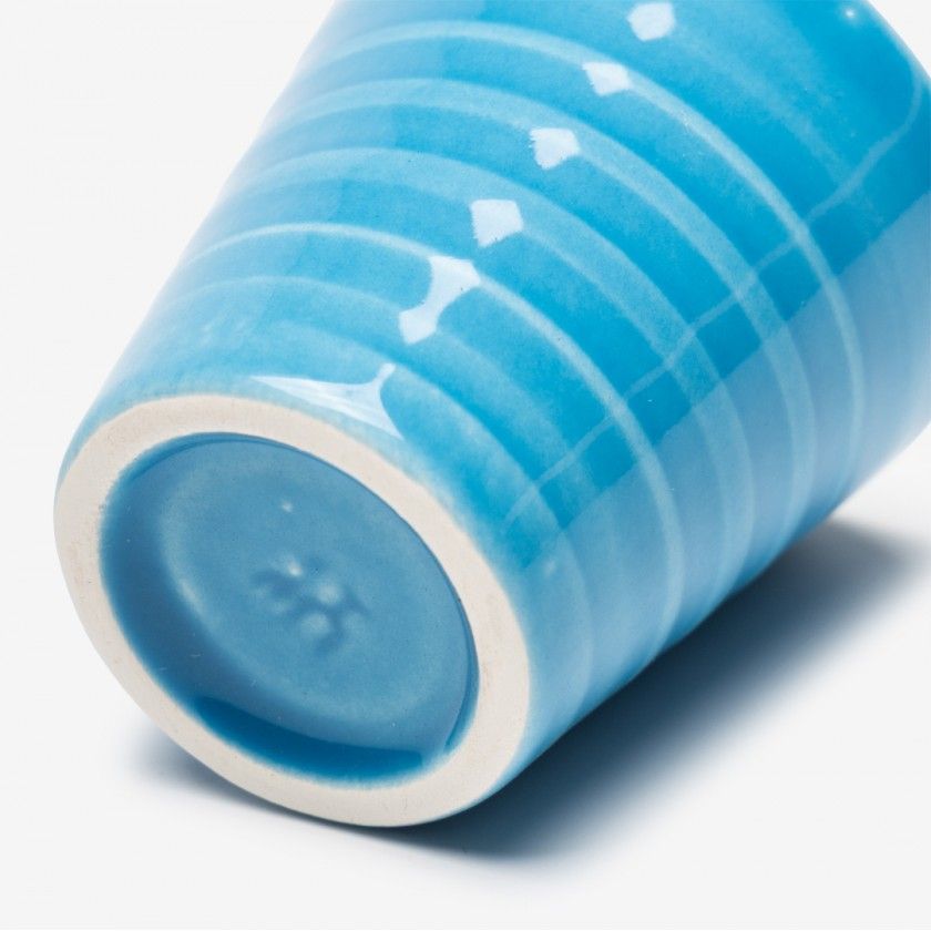 Copo Cafe Riscas Azul Escuro 5.5cm