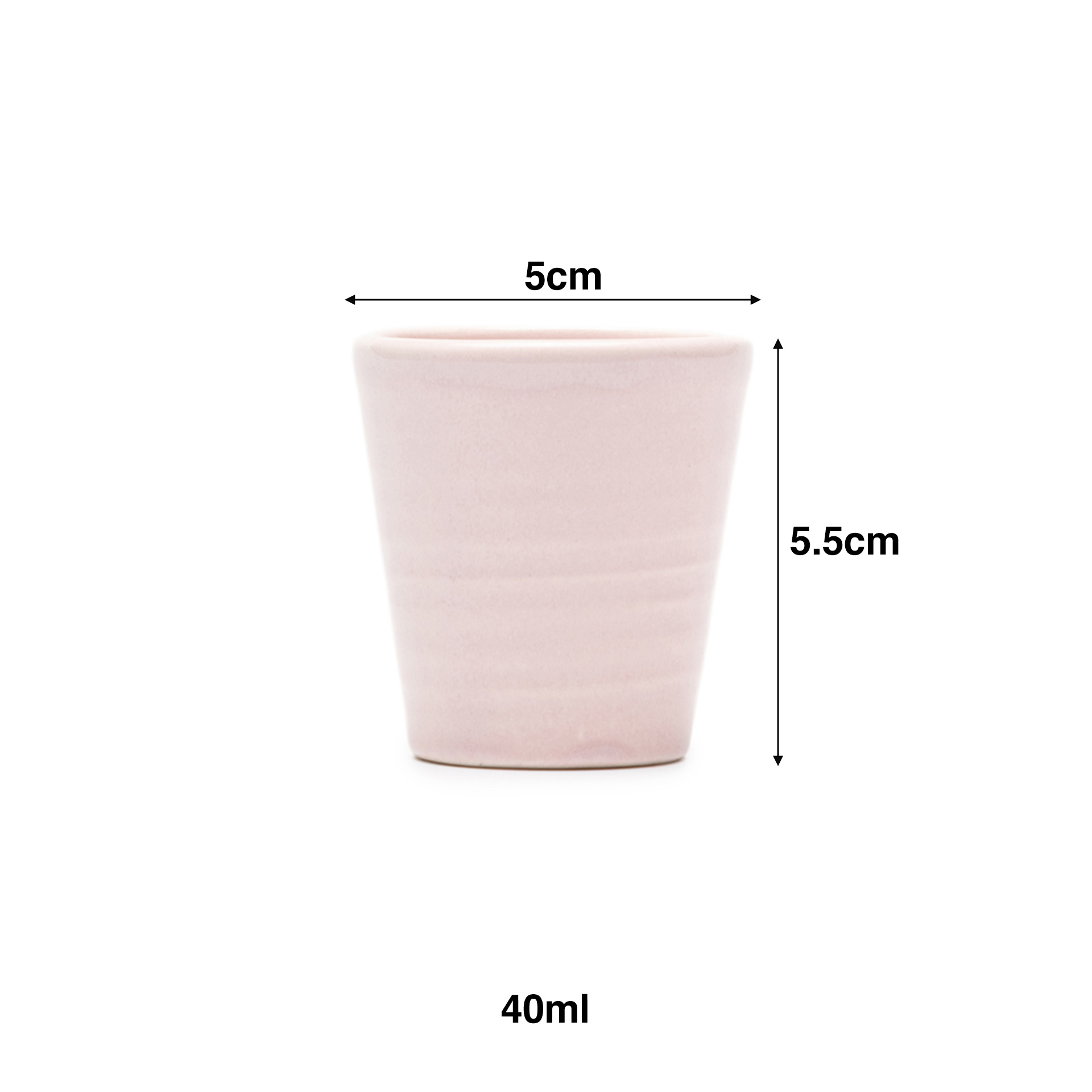 Copo Cafe Riscas Rosa Pastel 5.5cm