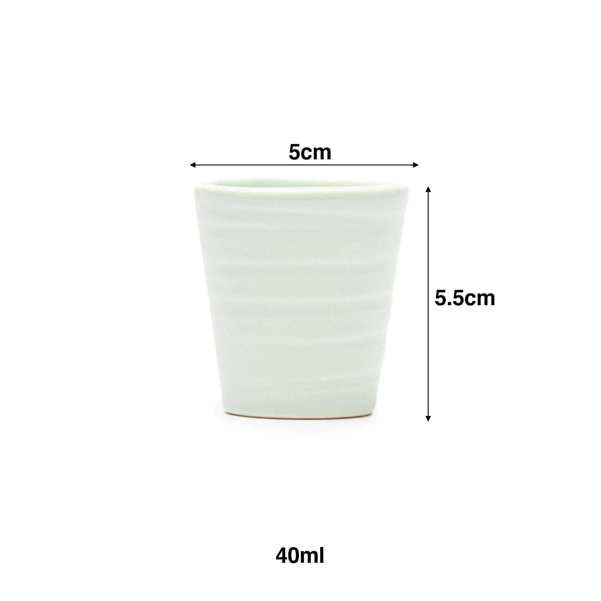 Copo Café Riscas Verde Agua 5.5cm