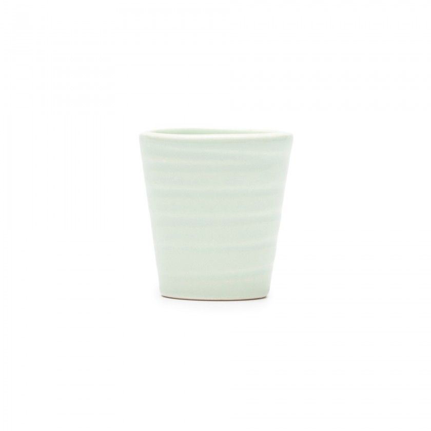 Copo Café Riscas Verde Agua 5.5cm Copo Café Riscas Verde Agua 5.5cm