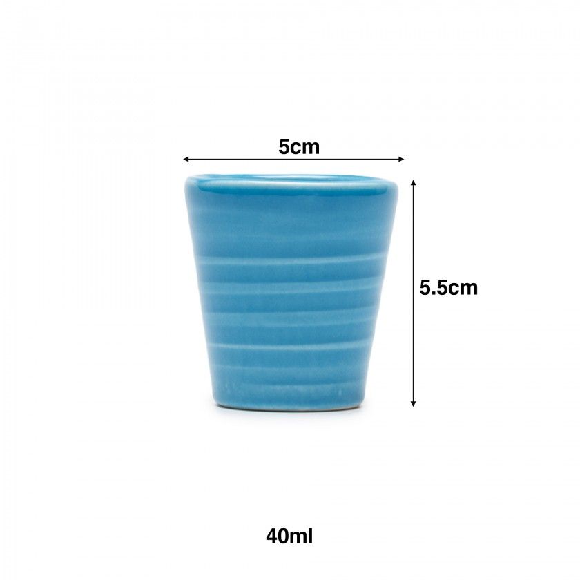 Copo Cafe Riscas Azul Escuro 5.5cm