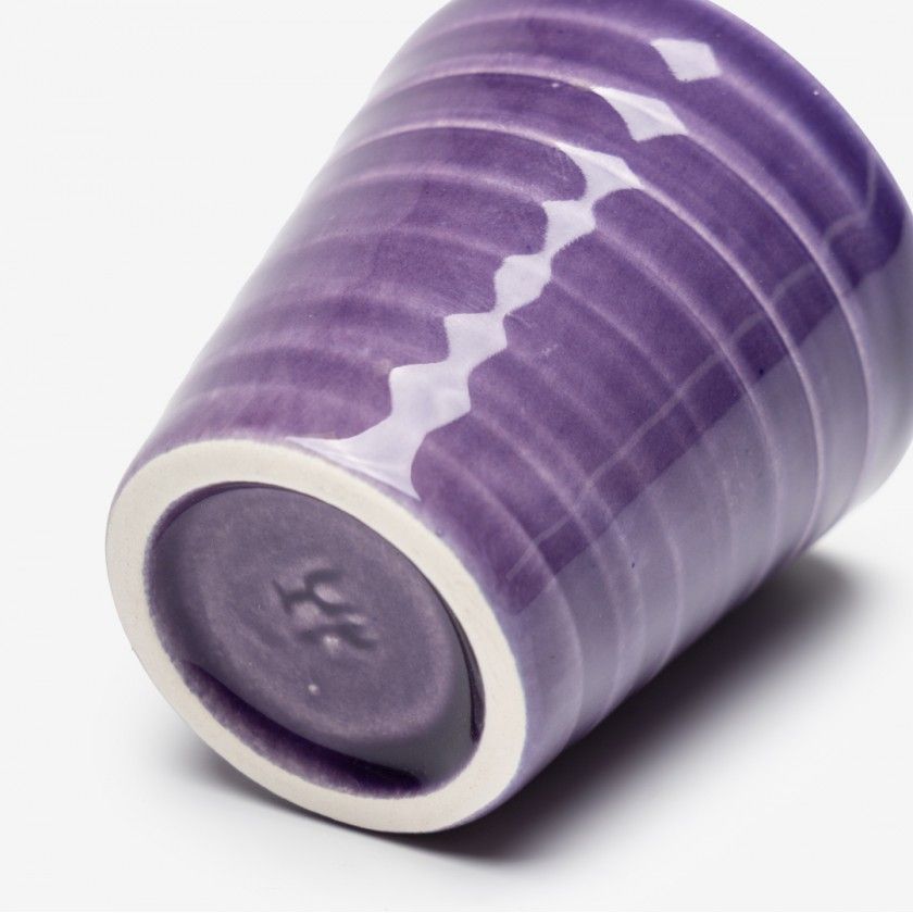 Copo Café Riscas Roxo 5.5cm Copo Café Riscas Roxo 5.5cm
